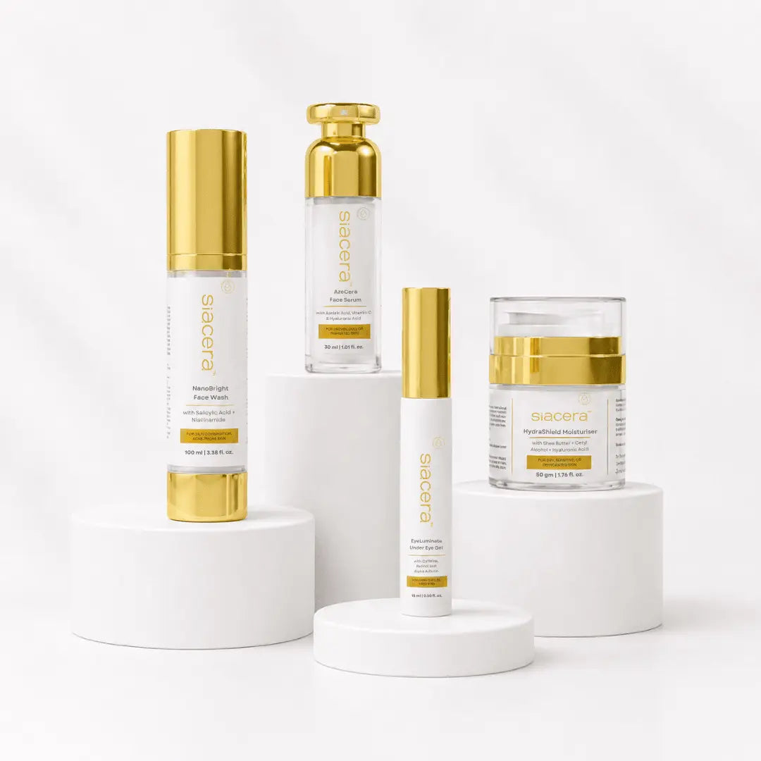 Siacera skincare range - science-backed products for acne, pigmentation, anti-ageing