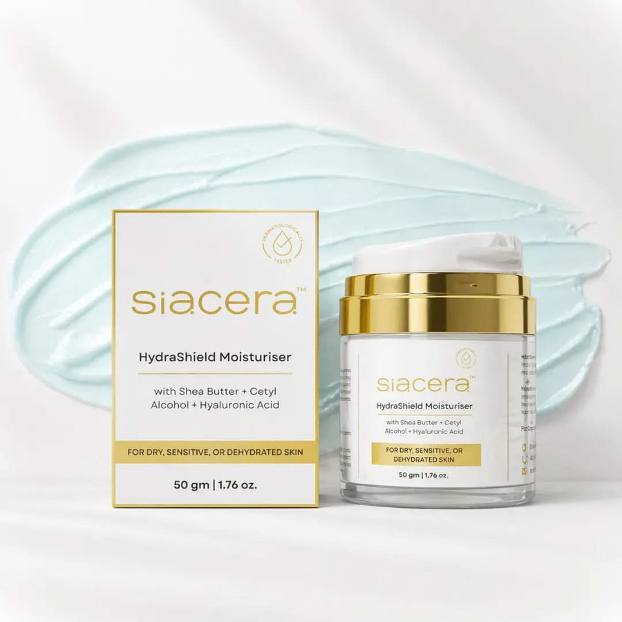 Siacera HydraShield Moisturiser - Barrier-repair moisturiser for all skin, formulated with Ceramides + Hyaluronic Acid