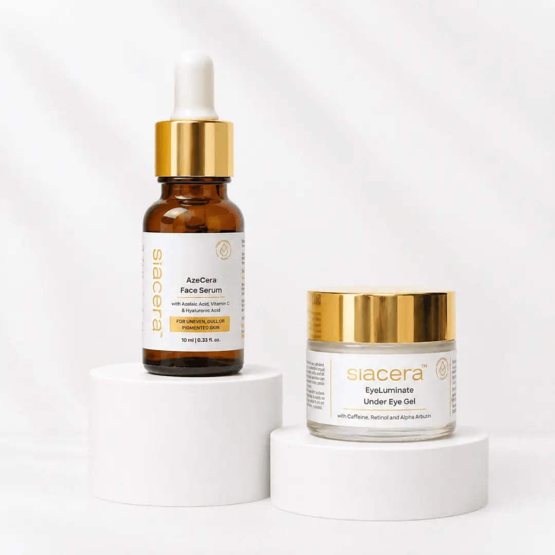 Siacera Anti-Ageing Kit - Anti-ageing skincare for fine lines and pigmentation, formulated with AzeCera Serum + EyeLuminate