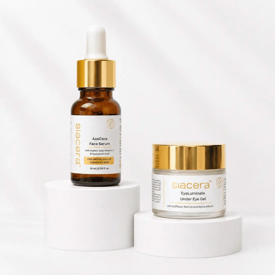 Siacera Anti-Ageing Kit - Anti-ageing skincare for fine lines and pigmentation, formulated with AzeCera Serum + EyeLuminate